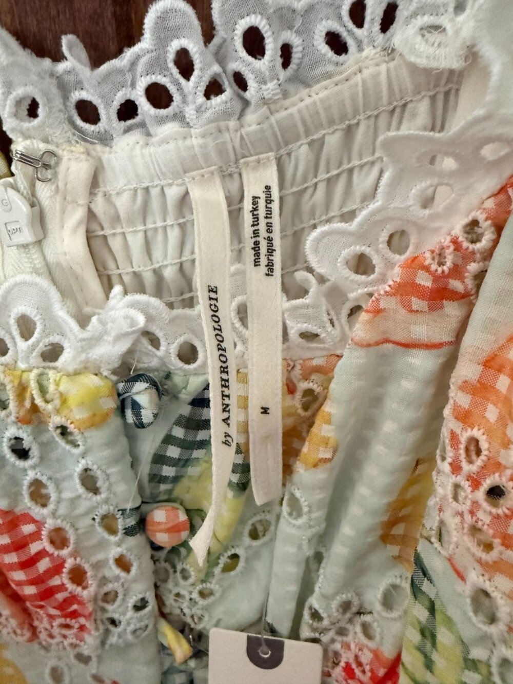 Anthropologie Ruffled Eyelet Dress, NWT, SZ M - Picture 7 of 10